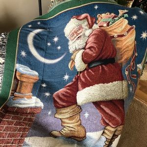 Christmas Santa Tapestry Throw